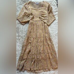 Elegant Floral Long Sleeve Dress